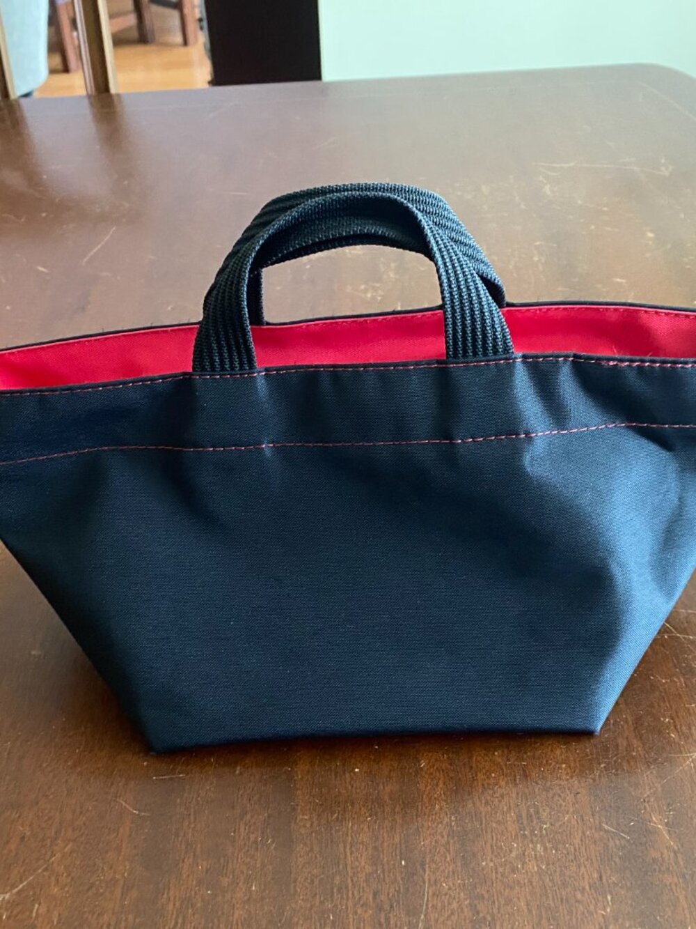Herve Chapelier Case Black Nylon Red Accent Boat Shaped Bag EUC - Picture 7 of 8
